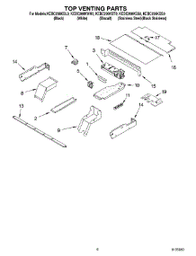 05 - Top Venting parts for Kitchenaid Oven KEBC208KSS0 from AppliancePartsPros.com