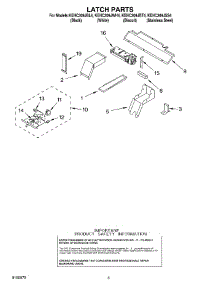 04 - Latch parts for Kitchenaid Oven KEHC309JBT4 from AppliancePartsPros.com