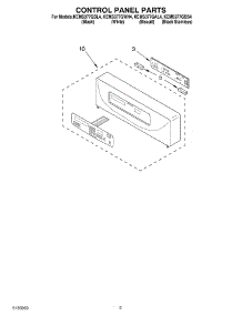 02 - Control Panel parts for Kitchenaid Oven KEMS377GWH4 from AppliancePartsPros.com