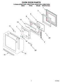 03 - Oven Door parts for Kitchenaid Oven KEMS377GBL4 from AppliancePartsPros.com