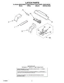 04 - Latch parts for Kitchenaid Oven KEMC378KBL0 from AppliancePartsPros.com