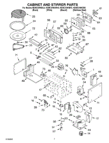 06 - Cabinet & Stirrer parts for Kitchenaid Oven KEMC378KBL0 from AppliancePartsPros.com