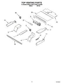 05 - Top Venting parts for Kitchenaid Oven KEBC171KBL0 from AppliancePartsPros.com