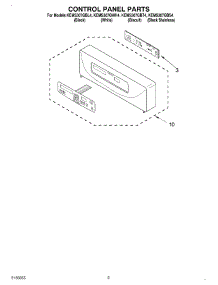 02 - Control Panel parts for Kitchenaid Oven KEMS307GBL4 from AppliancePartsPros.com