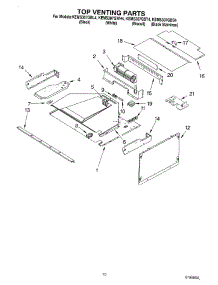 08 - Top Venting parts for Kitchenaid Oven KEMS307GBS4 from AppliancePartsPros.com