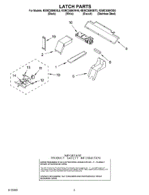 04 - Latch parts for Kitchenaid Oven KEMC308KBL0 from AppliancePartsPros.com