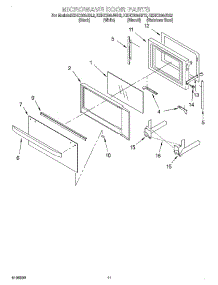 09 - Microwave Door, Optional parts for Kitchenaid Oven KEHC309JBL2 from AppliancePartsPros.com