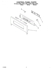 02 - Control Panel parts for Kitchenaid Oven KEBC177HBL3 from AppliancePartsPros.com