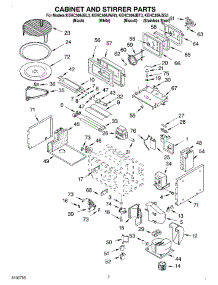 06 - Cabinet And Stirrer parts for Kitchenaid Oven KEHC309JBT3 from AppliancePartsPros.com