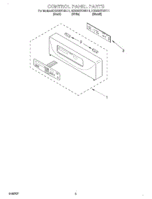 02 - Control Panel parts for Kitchenaid Oven KEBS207DBT11 from AppliancePartsPros.com