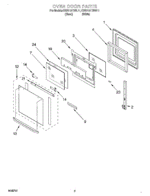 04 - Oven Door parts for Kitchenaid Oven KEBI101DBL11 from AppliancePartsPros.com