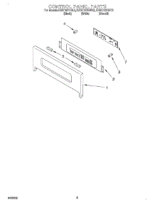 04 - Control Panel parts for Kitchenaid Oven KEBC107HWH2 from AppliancePartsPros.com