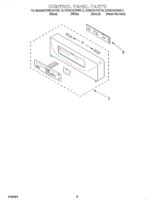 04 - Control Panel parts for Kitchenaid Oven KEBS107DWH10 from AppliancePartsPros.com