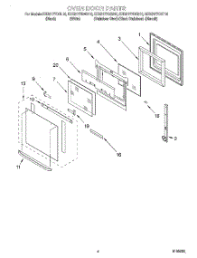 03 - Oven Door parts for Kitchenaid Oven KEBS177DBL10 from AppliancePartsPros.com