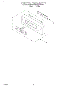 02 - Control Panel parts for Kitchenaid Oven KEBS247DWH9 from AppliancePartsPros.com