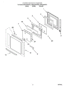 03 - Oven Door parts for Kitchenaid Oven KEBC208HBL0 from AppliancePartsPros.com
