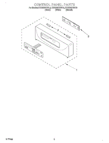 02 - Control Panel parts for Kitchenaid Oven KEBS207DBT8 from AppliancePartsPros.com