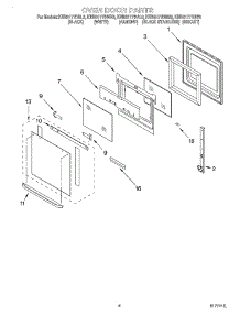 03 - Oven Door parts for Kitchenaid Oven KEBS177DWH8 from AppliancePartsPros.com