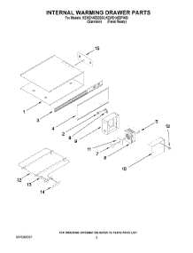 02 - Internal Warming Drawer Parts parts for Kitchenaid Warming Drawer KEWS145SSS03 from AppliancePartsPros.com