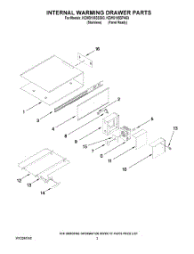 02 - Internal Warming Drawer Parts parts for Kitchenaid Warming Drawer KEWS105SPA03 from AppliancePartsPros.com