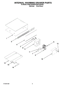 02 - Internal Warming Drawer Parts parts for Kitchenaid Warming Drawer KEWS145SSS02 from AppliancePartsPros.com