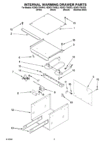 02 - Section parts for Kitchenaid Warming Drawer KEWD175HSS3 from AppliancePartsPros.com