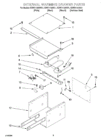 02 - Section parts for Kitchenaid Warming Drawer KEWD175HBT1 from AppliancePartsPros.com