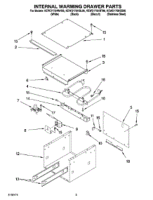 02 - Internal Warming Drawer Parts parts for Kitchenaid Warming Drawer KEWD175HSS06 from AppliancePartsPros.com