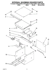 02 - Internal Warming Drawer Parts parts for Kitchenaid Warming Drawer KEWD175HBT05 from AppliancePartsPros.com