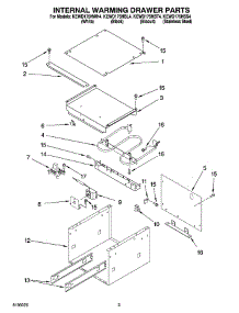 02 - Internal Warming Drawer Parts parts for Kitchenaid Warming Drawer KEWD175HSS4 from AppliancePartsPros.com
