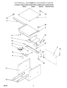 02 - Section parts for Kitchenaid Warming Drawer KEWD175HBL0 from AppliancePartsPros.com