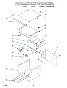 02 - Section parts for Kitchenaid Warming Drawer KEWD105HBL0 from AppliancePartsPros.com