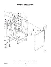 08 - Washer Cabinet parts for Kitchenaid Washer Dryer Combo KELC500TWH0 from AppliancePartsPros.com