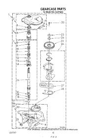 13 - Gearcase parts for Kitchenaid Washer Dryer Combo KELC500TWH0 from AppliancePartsPros.com