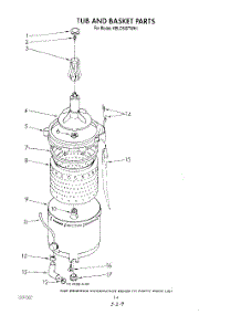 11 - Tub And Basket parts for Kitchenaid Washer Dryer Combo KELC500TWH1 from AppliancePartsPros.com