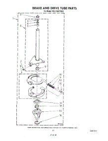 14 - Brake And Drive Tube parts for Kitchenaid Washer Dryer Combo KELC500TWH0 from AppliancePartsPros.com