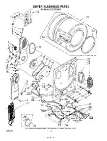05 - Dryer Bulkhead parts for Kitchenaid Washer Dryer Combo KELC500SWH1 from AppliancePartsPros.com
