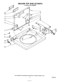 07 - Washer Top And Lid parts for Kitchenaid Washer Dryer Combo KELC500SWH1 from AppliancePartsPros.com