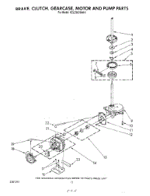 09 - Brake, Clutch, Gearcase, Motor And Pump parts for Kitchenaid Washer Dryer Combo KELC500SWH1 from AppliancePartsPros.com