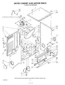 04 - Dryer Cabinet And Motor parts for Kitchenaid Washer Dryer Combo KGLC500TWH0 from AppliancePartsPros.com