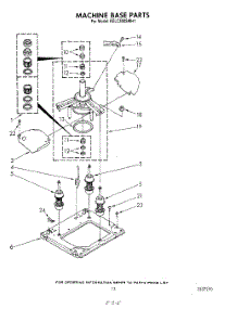 10 - Machine Base parts for Kitchenaid Washer Dryer Combo KELC500SWH1 from AppliancePartsPros.com