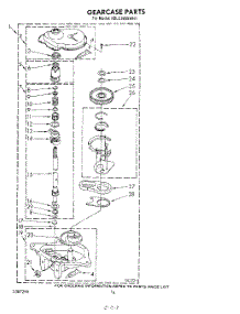 13 - Gearcase parts for Kitchenaid Washer Dryer Combo KELC500SWH1 from AppliancePartsPros.com