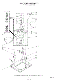 10 - Machine Base parts for Kitchenaid Washer Dryer Combo KGLC500TWH0 from AppliancePartsPros.com