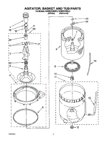 05 - Agitator, Basket, And Tub parts for Kitchenaid Washer KAWE570BWH0 from AppliancePartsPros.com