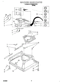 07 - Machine Base parts for Kitchenaid Washer KAWE577BWH1 from AppliancePartsPros.com