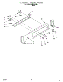 03 - Control Panel parts for Kitchenaid Washer KAWE565BWH1 from AppliancePartsPros.com