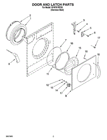02 - Door And Latch Parts parts for Kitchenaid Washer KHWV01RSS0 from AppliancePartsPros.com