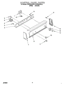 03 - Control Panel parts for Kitchenaid Washer KAWE570BWH1 from AppliancePartsPros.com
