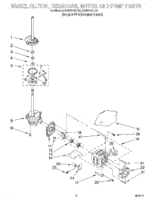 04 - Brake, Clutch, Gearcase, Motor And Pump parts for Kitchenaid Washer KAWS700EZ0 from AppliancePartsPros.com