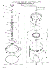 05 - Agitator, Basket And Tub parts for Kitchenaid Washer KAWS700EZ0 from AppliancePartsPros.com